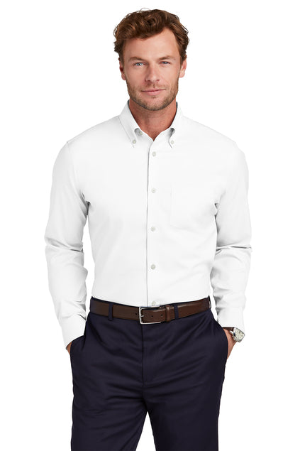 Brooks Brothers® Wrinkle-Free Stretch Pinpoint Shirt - Embroidered